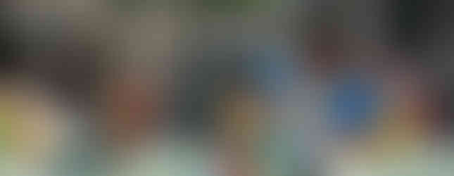 47. © Photo by Victor Fernando R. Campo showing an assortment of abstract contemporary artwork figures in rainbow colours over a water fountain the summer urban daylit space of paris