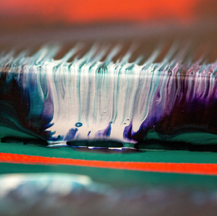 close up shot of aircraft-compliant paints used for bombardier global project between Winch Design and Artelier