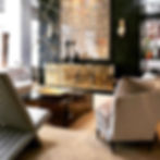 Verre Églomisé Mirror Art interior example from mj atelier