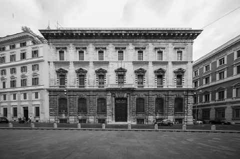 outdoor short of corinthia hotel, rome, italy 