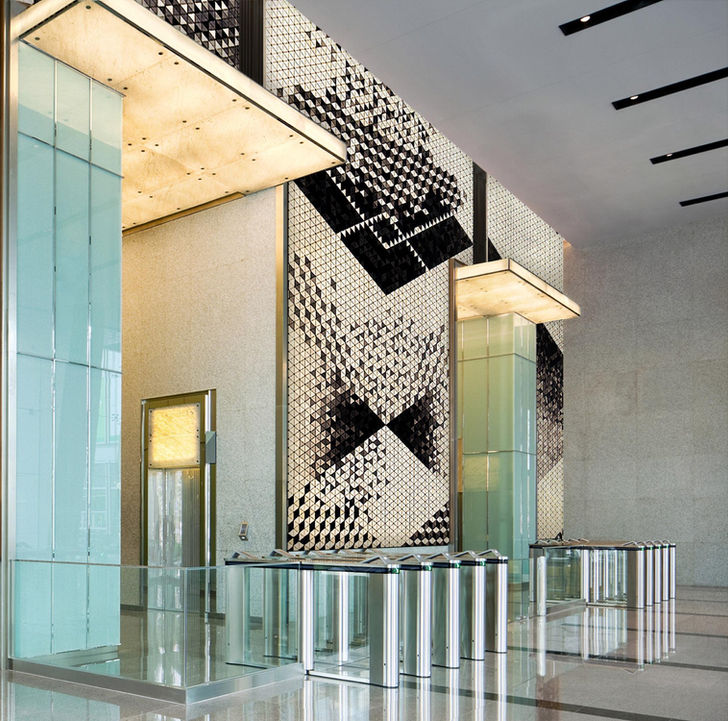 Large feature artist wall commissioned by artelier by the artist elisa strozyk