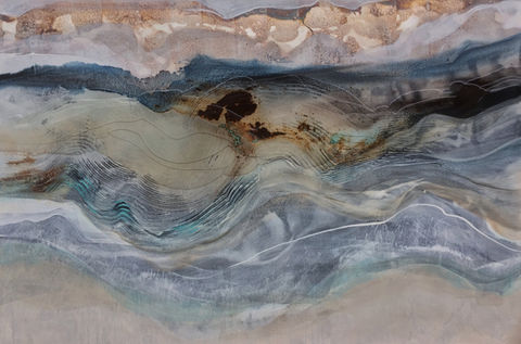 close up of artist wall technique commissioned by artelier made from minerals and paints