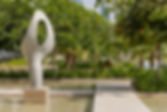 abstract outdoor garden sculpture for one at palm jumeirah dorchester collection dubai UAE