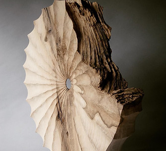 Example of organic wooden art sculpture commissioned by Benoit Averly fo