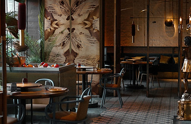 large scale feature wall made by contemporary artist farouche paris