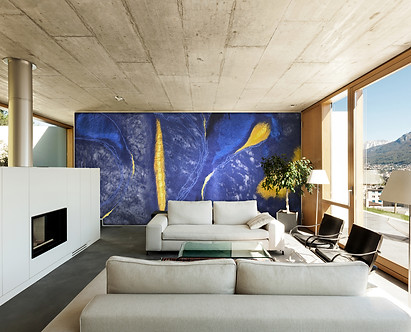 laurine malengreau feature wall for a private collector's home