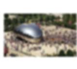 Anish Kapoor's the bean in the U.S with crowds of people coming round it, analysed by artelier's public art consultants.