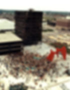 Conversations about the Calder in 1969, termed "What does it mean?"