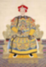 Anonymous Qing Dynasty Court Painter, Portrait of Emperor Muzong Tongzhi of the Qing Dynasty (mid-19th century), mineral pigments on silk