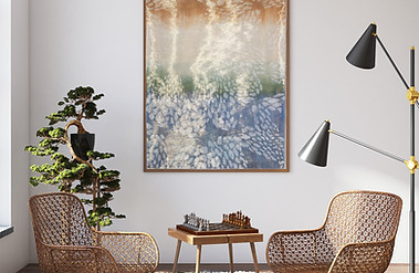 large scale feature wall made by contemporary artist morgane baroghel crucq