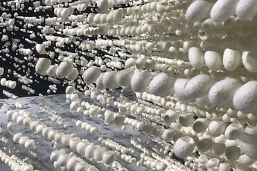 close up of safaa erruas' contemporary art exhibition