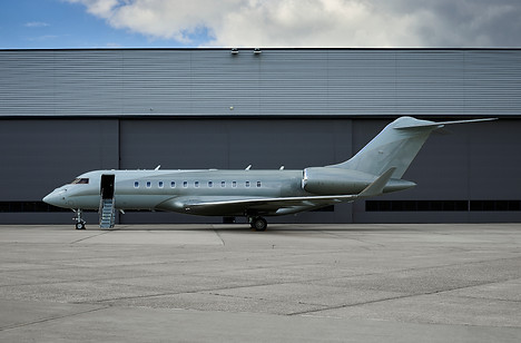 Outdoor image of a bombardier global 5000 jet