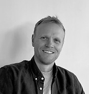 founder & creative director david knowles' portrait in black and white