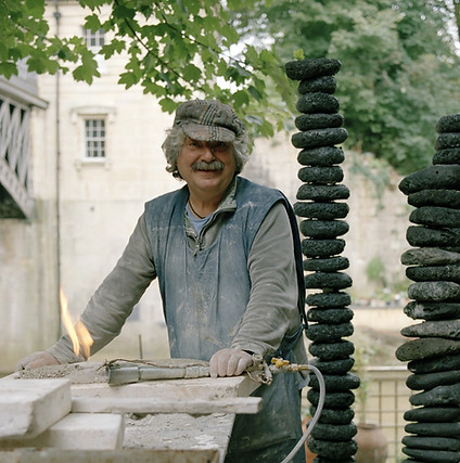 Peter hayes personal portrait for artelier art advisory featuring his presence in his workshop for raku fired ceramics