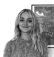 curator, researcher and editor Calypso Lyhne-Gold in black & white portrait