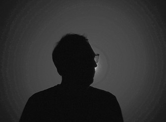 silhouette of spanish contemporary artist spy in black and white