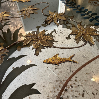 Verre Églomisé Mirror Art by mj atelier