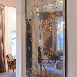 Verre Églomisé Mirror Art by mj atelier