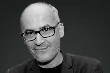 Black and white portrait of Mohamed El Baz