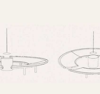 a technical drawing render by lachlan turczan's 'wavespace' series public art exhibition