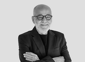 portrait of palestinian saudi artist contemporary ayman yossri daydban in black and white